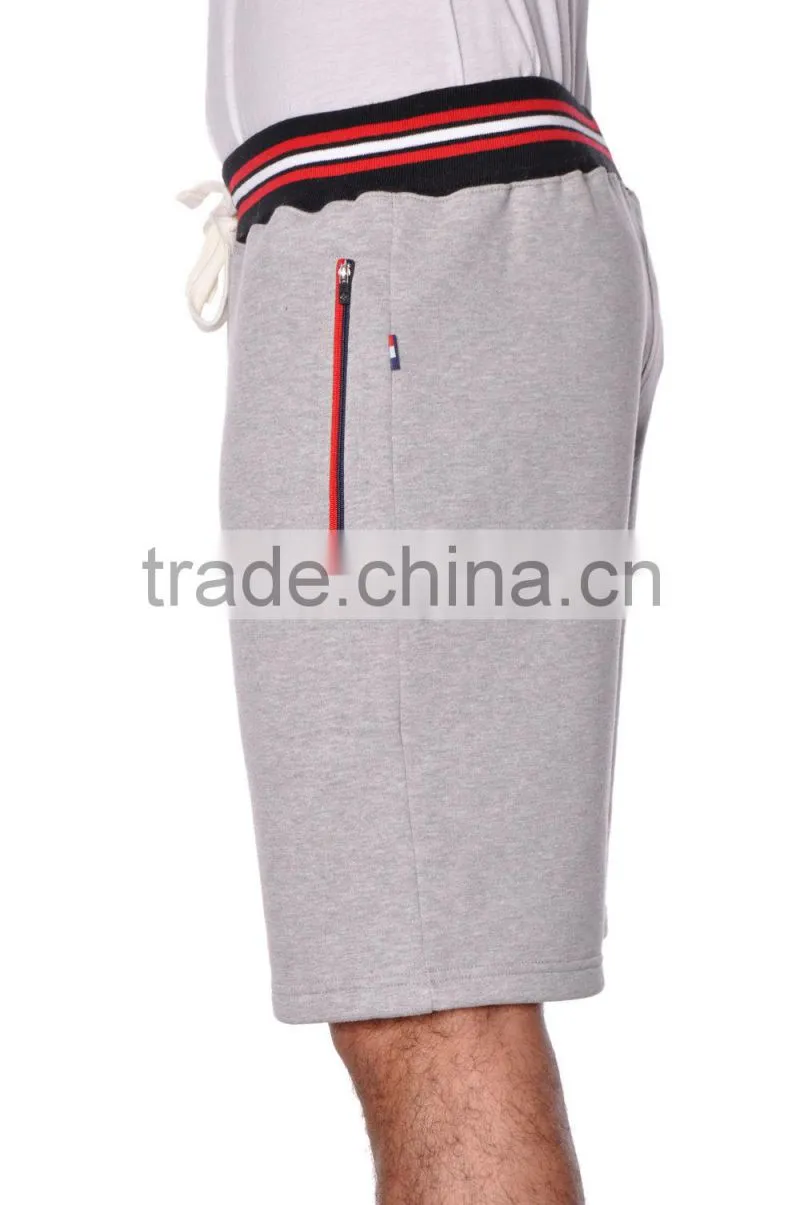 Mens Sport Workout Lose Fit Soft Stretch Fleece Casual Shorts