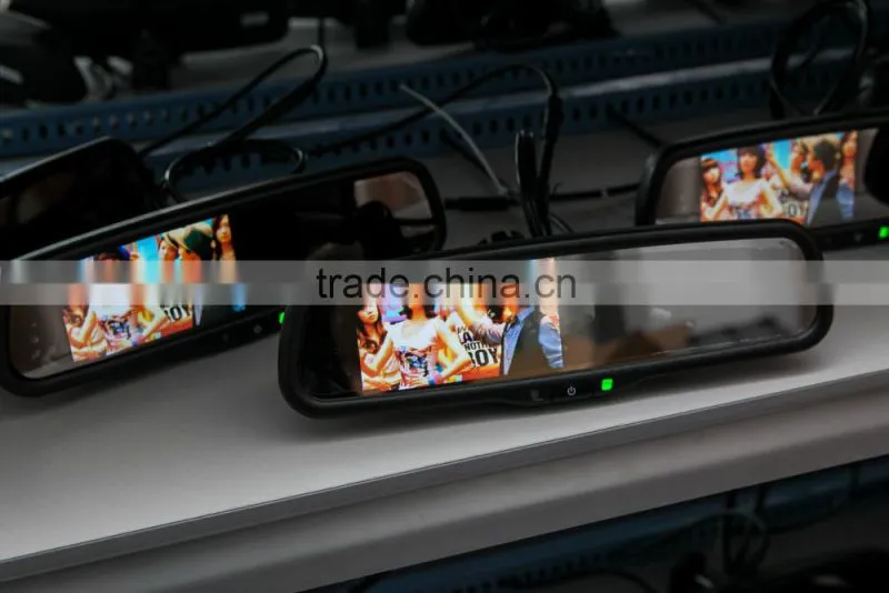 HOT SALE!!!4.3inch monitor compass/temperature auto rearview mirror back up camera in rear view mirror