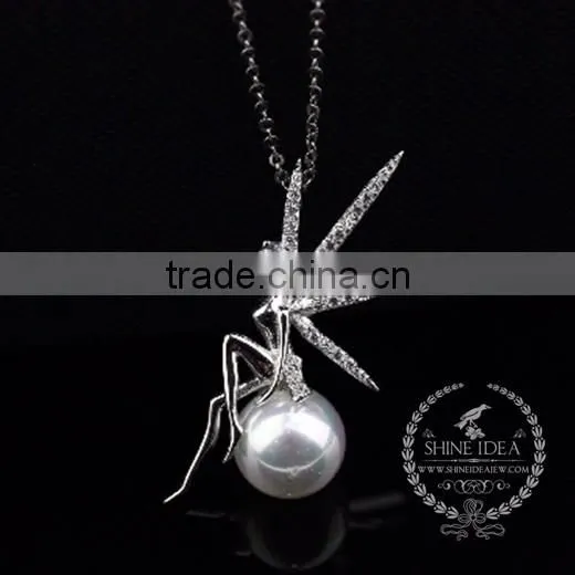 925 sterling silver flower fairy pearl creative pendant necklace fashion women necklace jewelry 6360456
