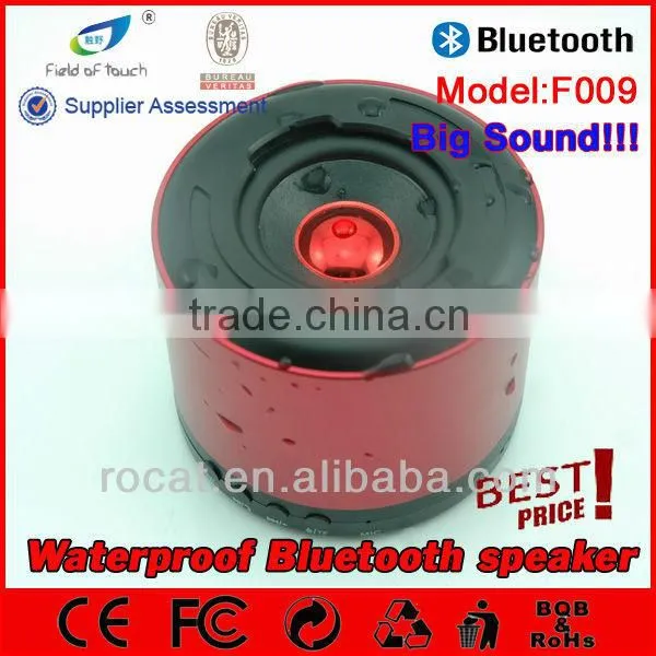Model F009 Super bass Metal Mini Speaker Bluetooth with Strong Vibration TF Card FM Radio