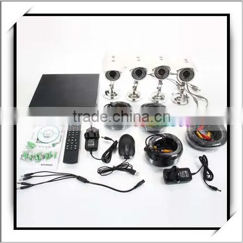 800TVL 4CH H.264 Security DVR IR Long Range CCTV Camera System
