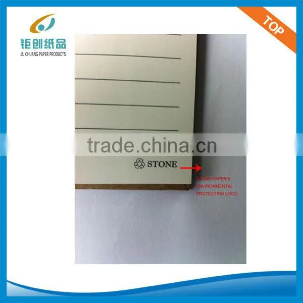 Stone Recycled Eco Friendly Notebooks with Environmental Protection Logo