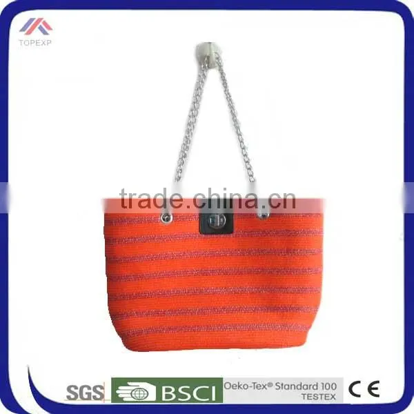 Hot Selling Classy Striped Shoulder Bag Denim Bag