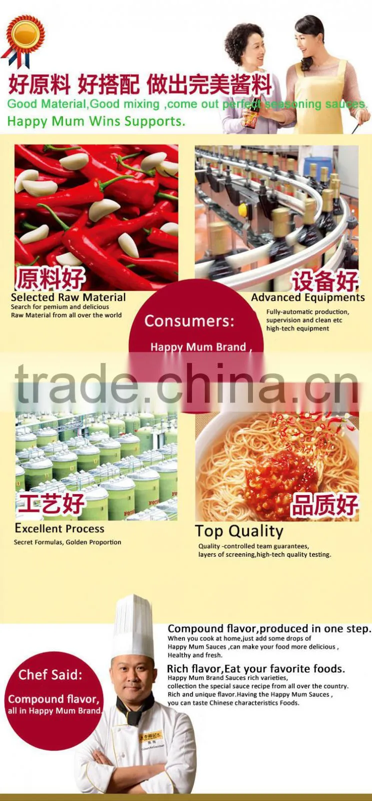 Russia Market Chinese Spicy Sauce Sriracha Hot Chili Sauce 160g