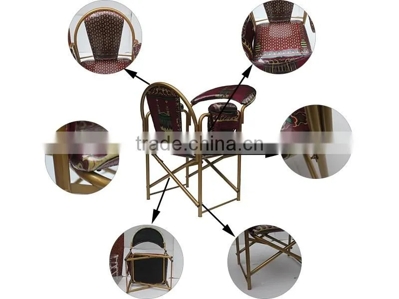 Folding & Knocked Down Muslim Prayer Chair for Elder - with Prayer Pad & Koran Pocket