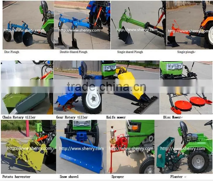 mini tractor with rotary tiller