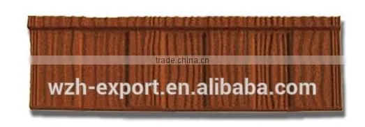 Stone Coated Roof Sheet, purple/wine red/green/black roof tile for prefab houses, villas
