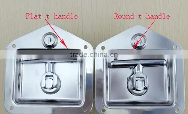 Flush Mount Polished Stainless Steel Key-Locking Recessed Truck Toolbox Latch
