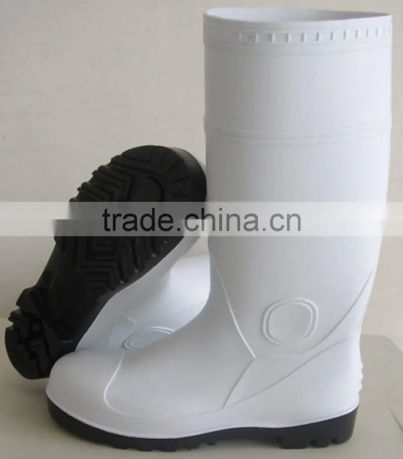pure white 2017 ankle gumboots,pvc safety shoes,cheap work boots