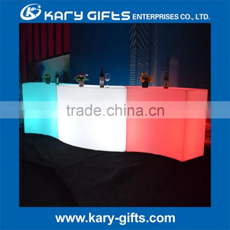 Nightclub LED Plastic Bar Counter Lighting Plastic Furniture / Buffet Dinner Table