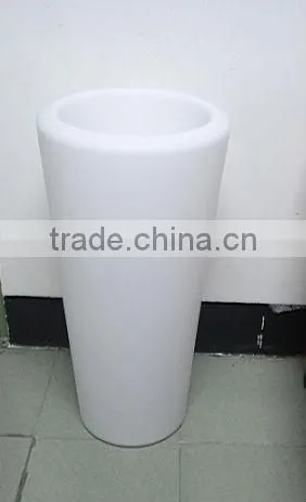 Flashing Clear Acrylic LED High Round Flower Pot