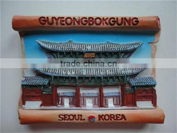 Polyresin landscape tourist souvenir magnets