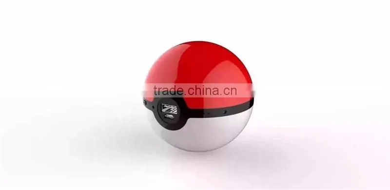 hot new products for 2016 fashion pokemon power bank round ball Pokemon go pokeball night lamp power bank