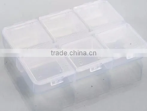 cy275 Mini Portable Clear Empty Braille 6 Cells Pill Medicine Drug Storage Case Box