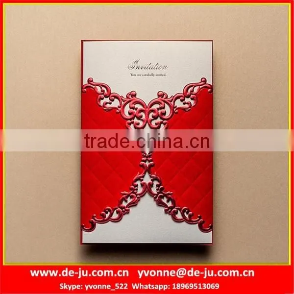 Pink Gift Square Folding Wedding freshers party invitation cards