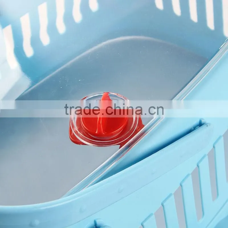 Airline approved portable plastic pet cat carrier