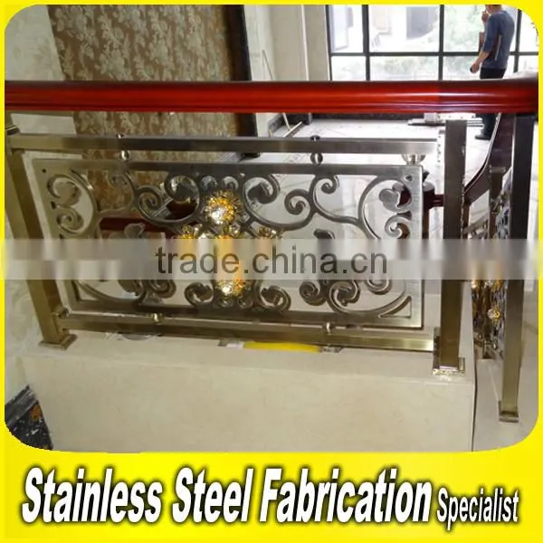 Modern Decorative Bronze Color Integral Aluminum Stair Railing