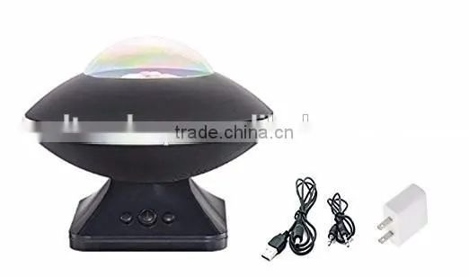 Hot Sale UFO Aurora Music Night Light Projector, Atmosphere Diamond Color Star Rotating Night Light Projector