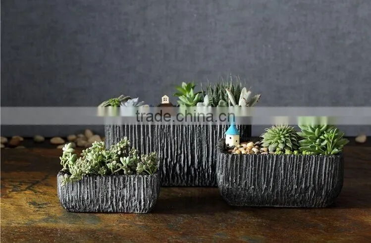 Sigma european flower pot rectangular fiber cement planters