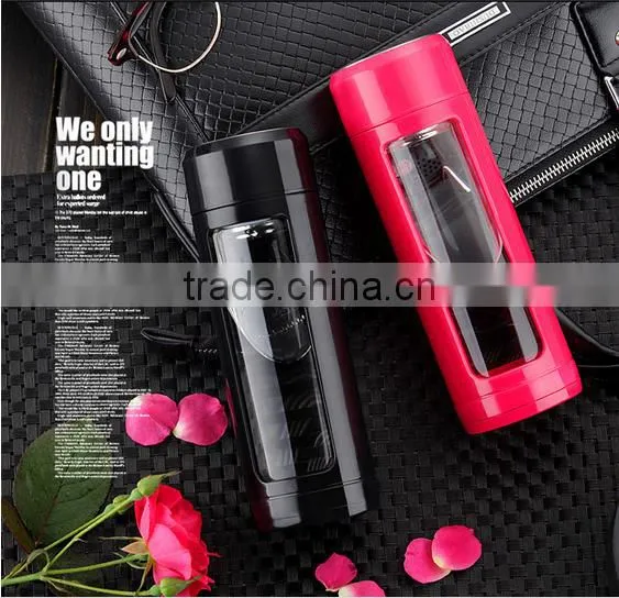 Promotional fancy water glass bottle 10 gallon double wall glass water bottle