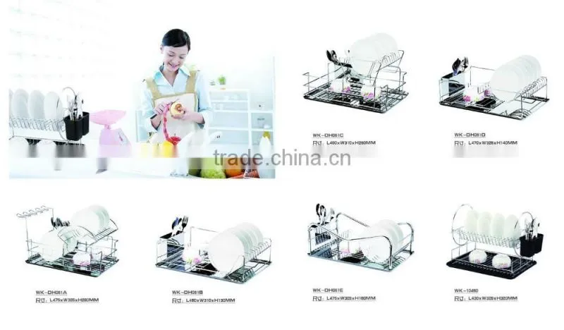 3 Layer Dish Organizer/ Plastic Dish Drainer with plastic handle