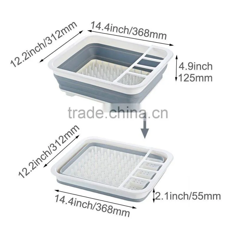 Plastic foldable dish rack