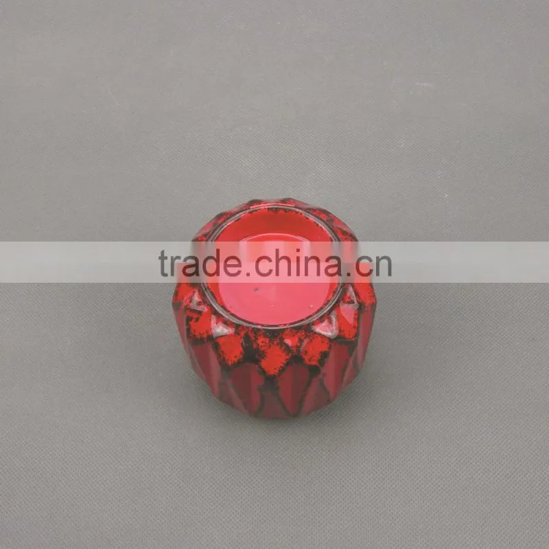 2015 Fancy Design Elegant Red Ceramic Candle Holders,Ceramic Tealight Candle Holders