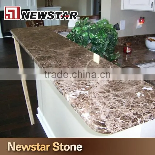 Newstar polished precut dark emperador countertop marble countertop