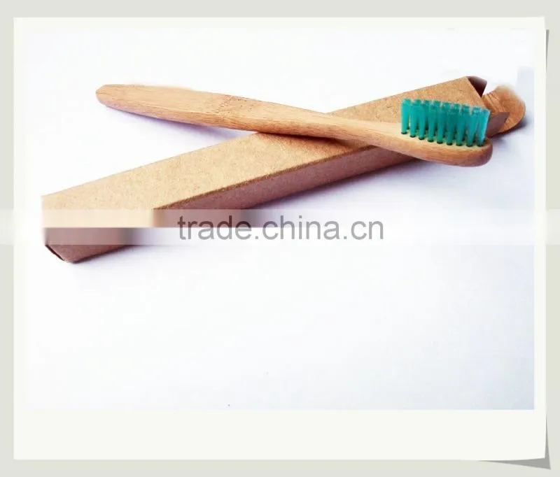 Adult bamboo toothbrush with your own logo for home or travel