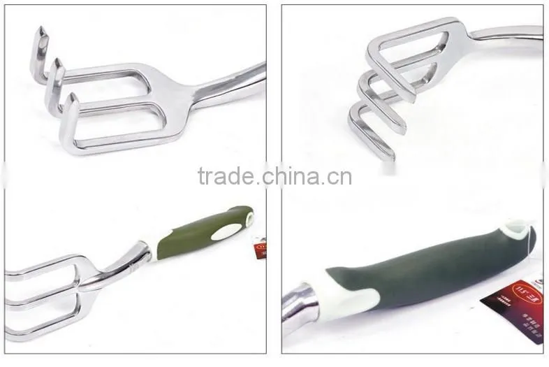 Three teeth mini garden hand metal rake