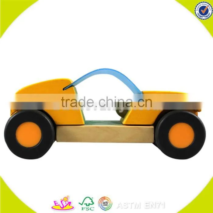 wholesale fashion kids wooden car toy hot sale baby wooden car toy special baby wooden cow car toy W04A034