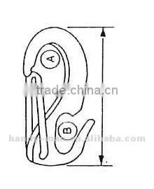 Stainless Steel Spring Snap Hook Open End