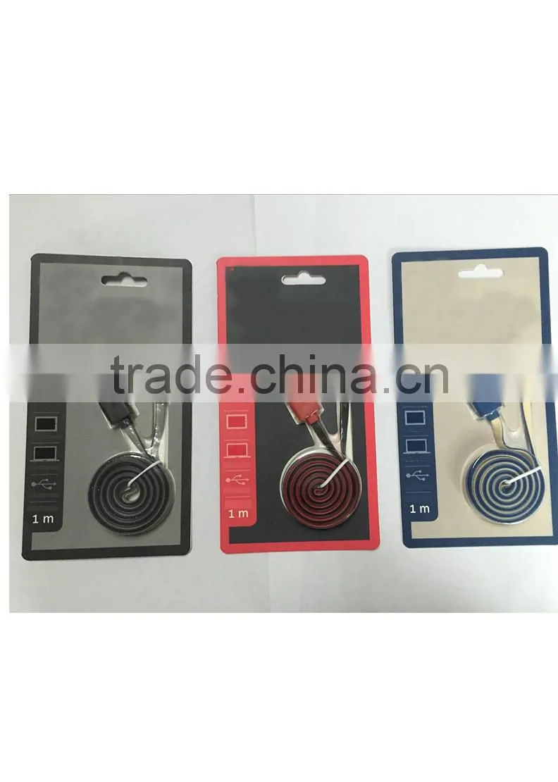 Flat mirco USB charging and synch cable