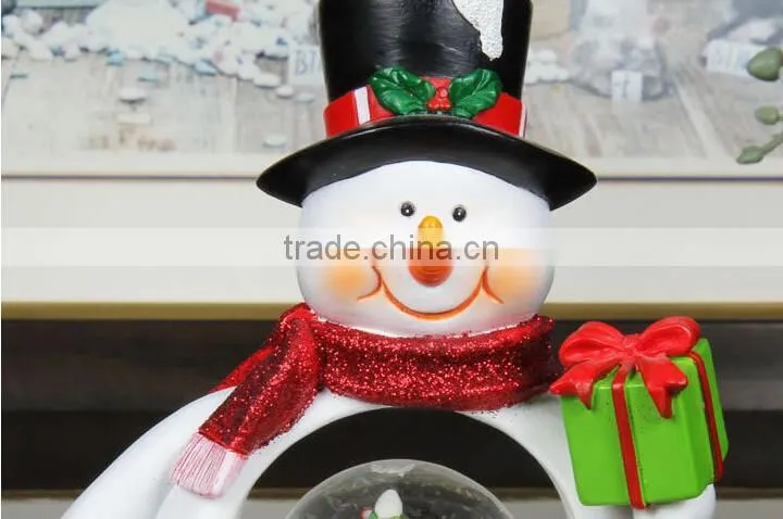 Polyresin Christmas Snow globe Snowman Snow globe with Music Box