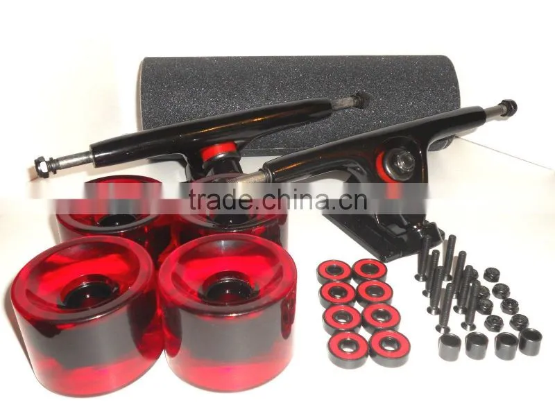 180mm black axis trucks longboard drop through