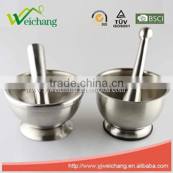 WCJ524 Premium Food safety Stainless Steel Kitchen tools MORTAR PESTLE SET