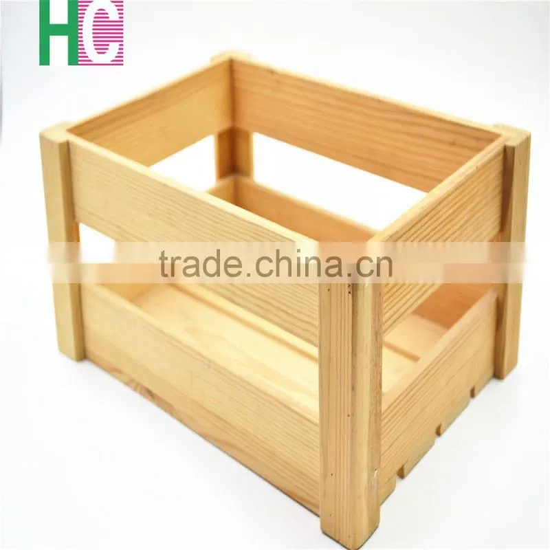 natural pine wood box hot selling unfinished wood box