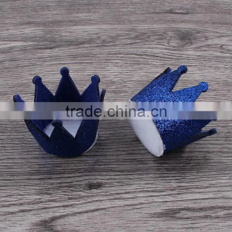 fabric lace flower crown with glitter clip for kids hair accessories