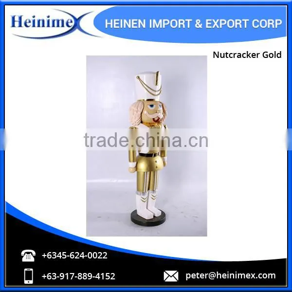 New Arrival Creative High Quality Handmade Gold Color Nutcracker for Christmas