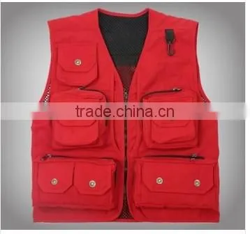 New outdoor travel vest multi pocket waterproof Vest for mens