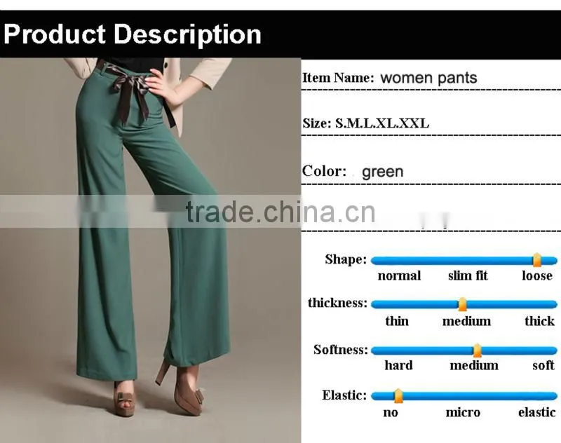 Wholesale women palazzo pants ladies cheap loose baggy pants