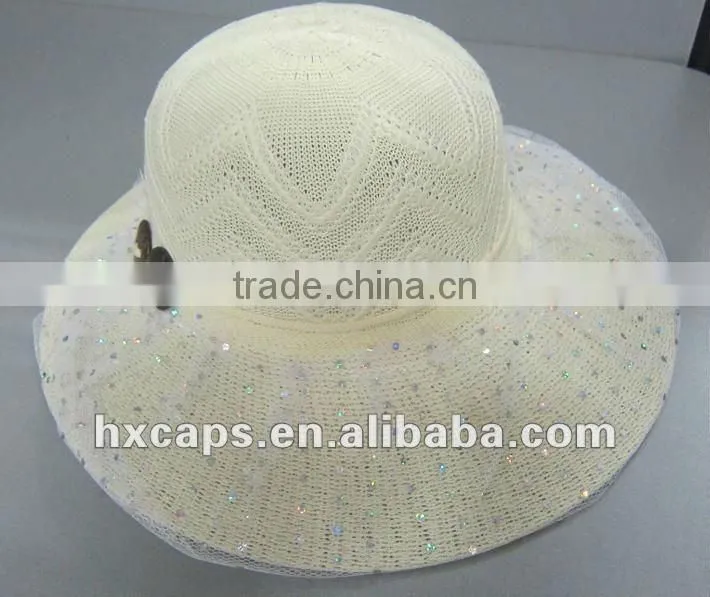 custom women's straw sun visor caps