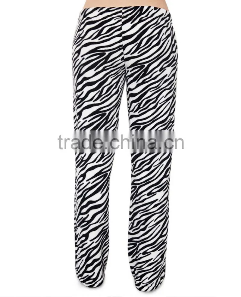 Zebra Plush Pants pictures of girls in sleepwear