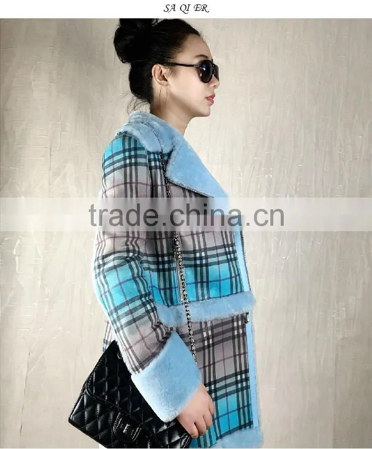 Autumn Winter New 2016 Slim Short Women's Full Pelt Wool Sheep Shearing Real Fur Coat Thick Outerwear Coats Women Jacket Hot