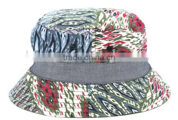 Funny men designer double side printing cotton cheap bucket hat