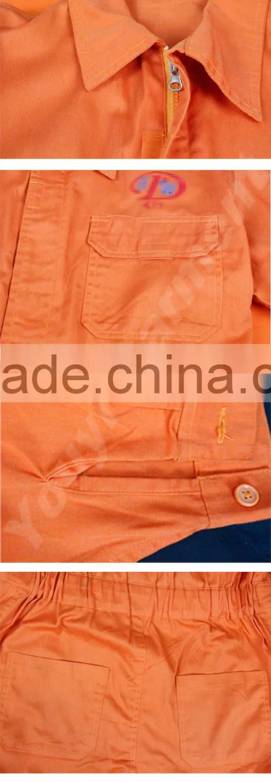 China supplier orange wholesale oil and gas industry work coveralls