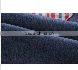 new men's long sleeve denim shirts with two pockets and scapular