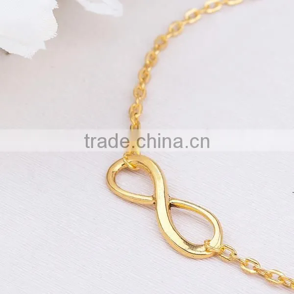 Fashion Jewelry Infinity Symbol Connector Link Cable Chain New Design Fancy Anklet