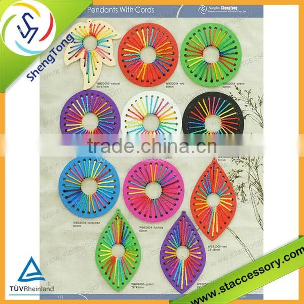 2015 new popular wooden pendant with cords