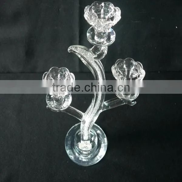 new type crystal candle holder centerpieces inside have small diamond on pillar